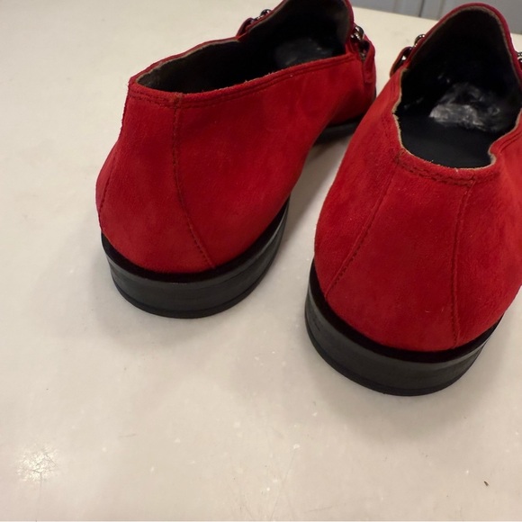 Paul Green Wexler Women’s Red Suede Toe Bit Buckle Loafer Sz 8.5 NEW - Picture 7 of 10